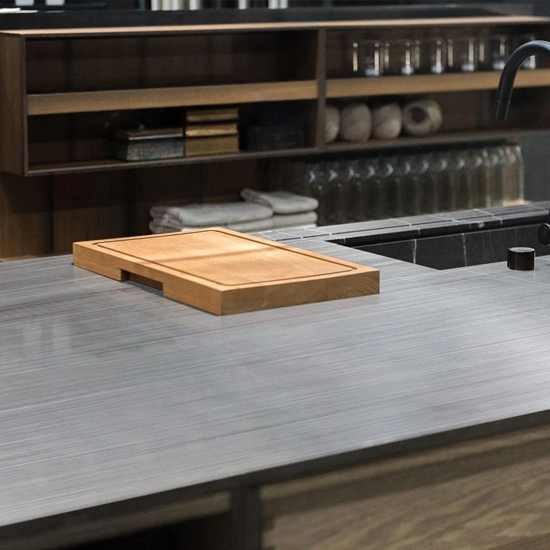 Silver Contact Paper Self Adhesive Decorative Film Silver Metallic Wallpaper for Kitchen Stainless Steel Household Appliance