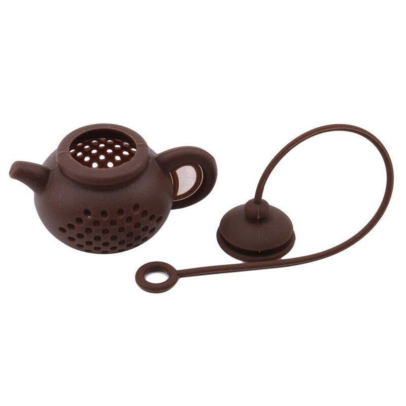 1pcs Teapot-Shape Tea Infuser Strainer Silicone Tea Bag Leaf Filter Diffuser Tea Tools Supplies Tea Pot Infuser Tea Strainer: Default Title