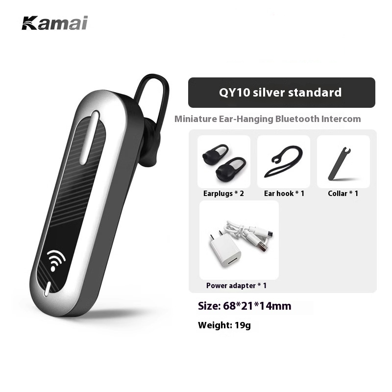 KAMAI Mini Walkie Talkie Transceiver Ear Hook Two Way Radio Ear hanging Charging USB handheld wireless TYPC C headphones: PURPLE