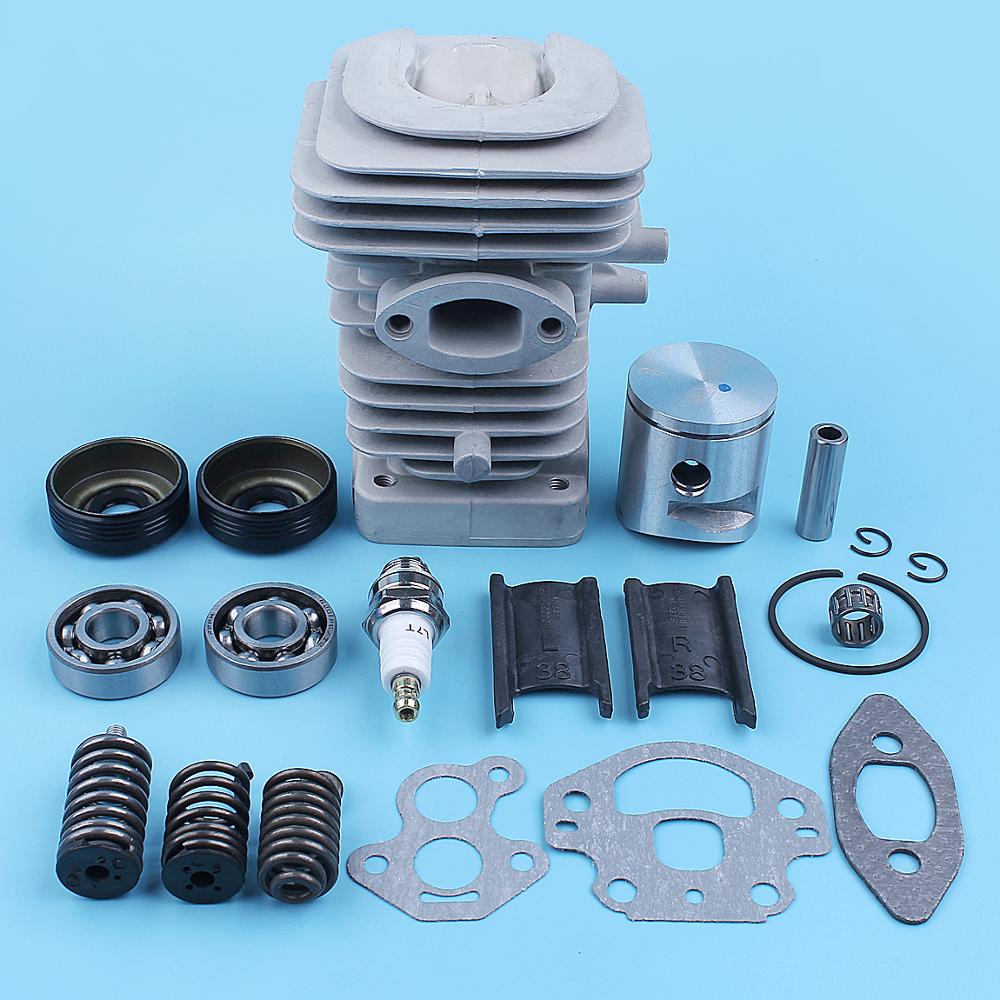 39mm Cylinder Piston Crankshaft Bearing Oil Seal Kit For McCULLOCH CS340 CS380 CS 340 380 S Chainsaw 38CC Replacement Parts