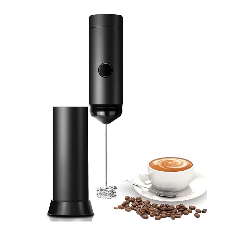 Batidora eléctrica manual de acero inoxidable, batidor de leche perfecto para café Latte