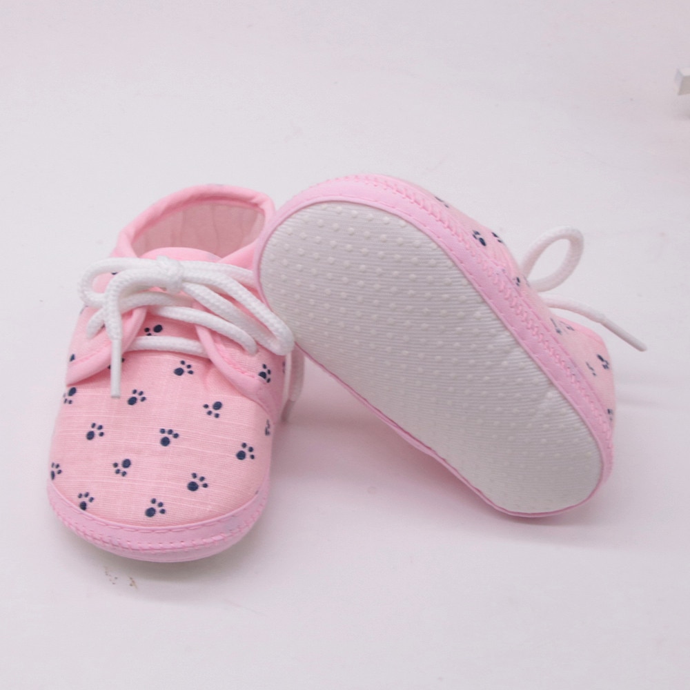 Babyschoenen Schoenen Voor Pasgeboren Baby Meisjes Schoenen Brief Footprint Plaid Anti-Slip Schoeisel Crib Schoenen Zapatos Для Новорожденных