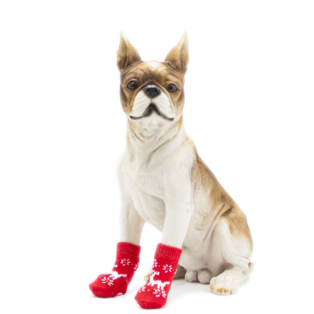 Legendog 16 kpl 8 paria söpö painatus joulu koiran sukat vedenpitävät luistamattomat pentu sukat koiran tassunsuojat lemmikkitarvikkeet