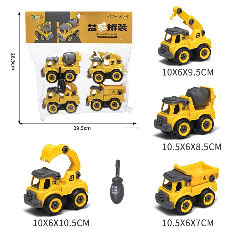 Dado Assemblare Un Modello di Auto Engieering Camion Costruttore Modello Kit Bambini Costruttore Fai da Te Eduational Giocattoli per I Ragazzi Regalo di Nuovo Anno: 666-2