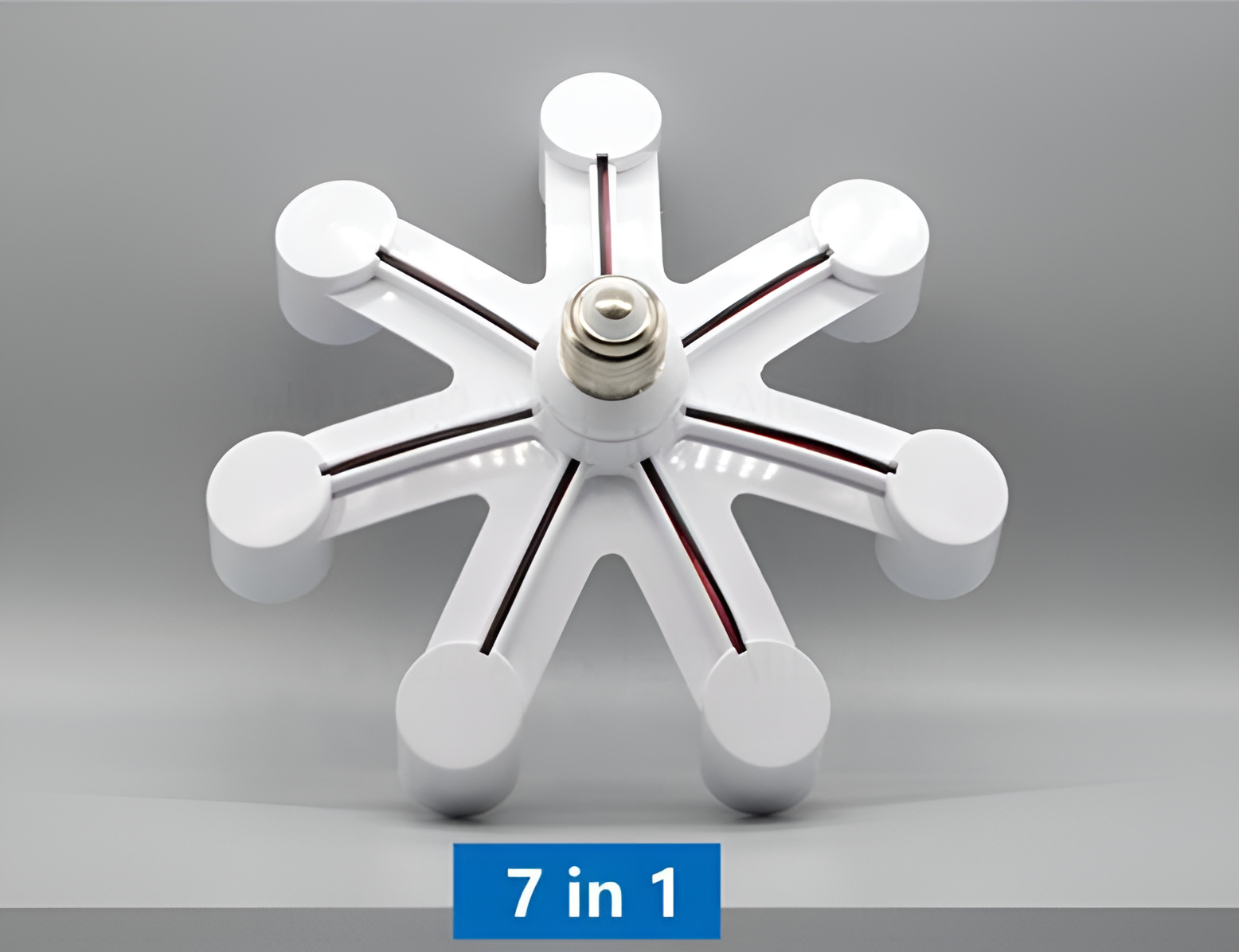 3 in 1/4 in 1/5 in 1/6 in 1 E27 LED Gloeilamp Lamphouder 85-265 V E27 Base Socket Splitter LED Lamp Socket Gloeilamp Adapter Houder: Ivoor