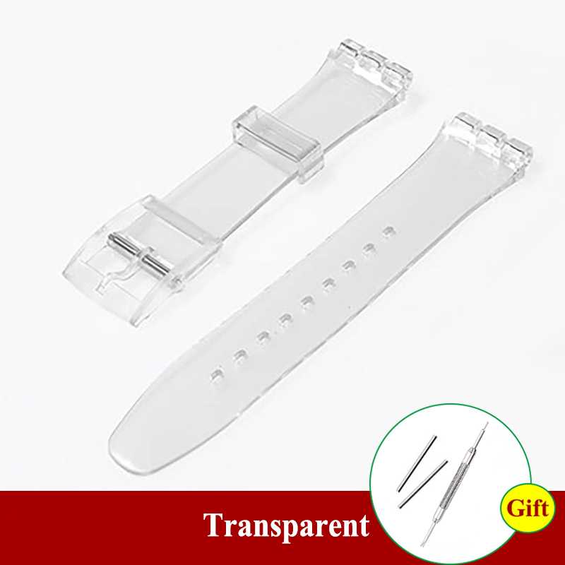 16mm 17mm 19mm 20mm Zachte Siliconen Armband Kleurrijke Horlogeband voor Swatch Horlogeband Vervanging Horloges accessoires met Tool