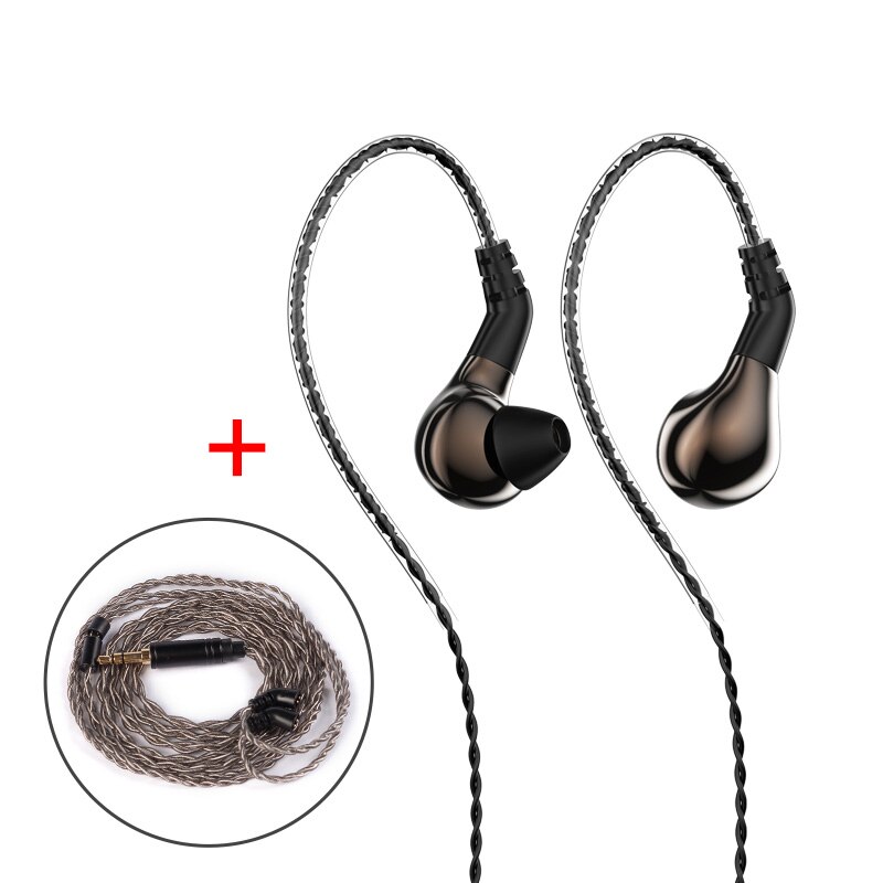 BLON BL-03 bl03 10mm Carbon Diaphragm Dynamic Driver In Ear Earphone HIFI DJ Running Sport Earphone Earbud Detachable 2PIN Cable: Brown nomic Gray