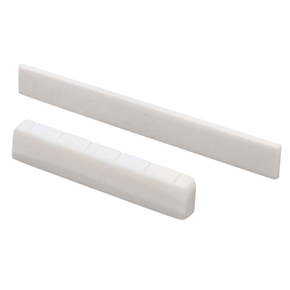 NUOVO 2pz Chitarra Classica Ponte Spilli bufalo osso sella dado Scanalato Fondo Piatto impostato: Default Title