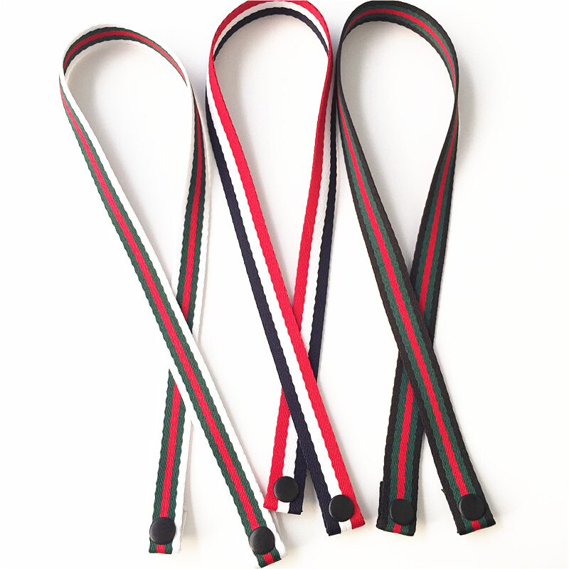 Lanière de porte-masque en tissu, 1.5 cm de largeur, 3 pièces par Lot: Stripe Red