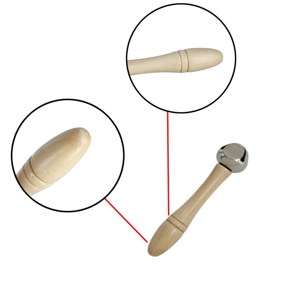 Wooden Hand Rod Jingle Bell Percussion Musical Instrument Education Kids Toy