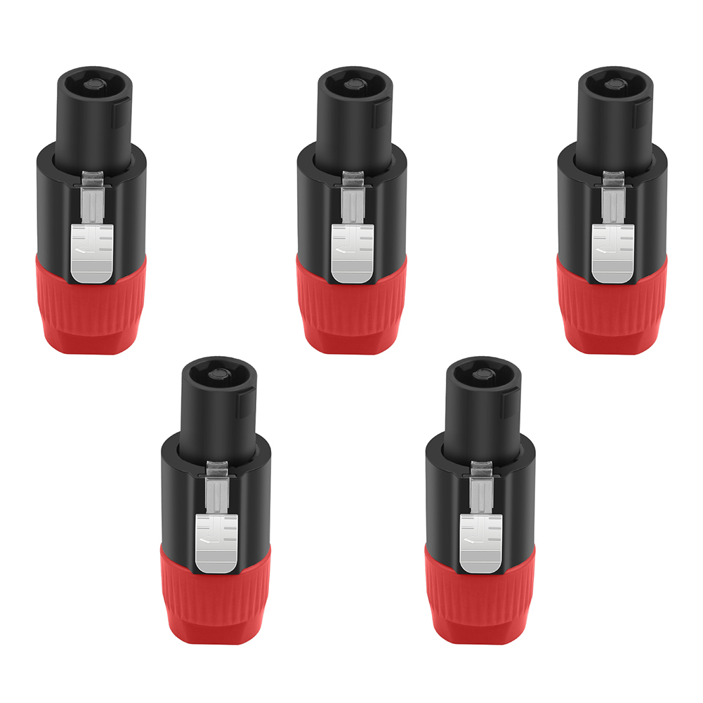 10 stücke Lautsprecher Audio Kabel Stecker Adapter 4-polig 4pin nl4fc Ohm Stecker Zubehör Ersatz für Verstärker: Rose Red