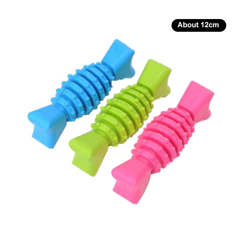 Durable Rubber Dog Toys Bite Resistant Dog Chew Toy Chihuahua Teddy Bulldog Puppy Pet Toys For Small Dogs Cleaning Teeth Toy: Mid Bone