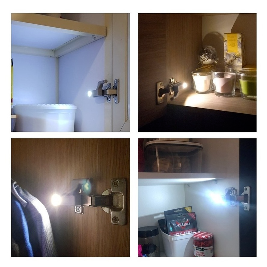 Led Inner Scharnier Lamp Onder Kast Verlichting Universele Garderobe Kast Sensor Verlichting Voor Slaapkamer Keuken Closet Night Lamp