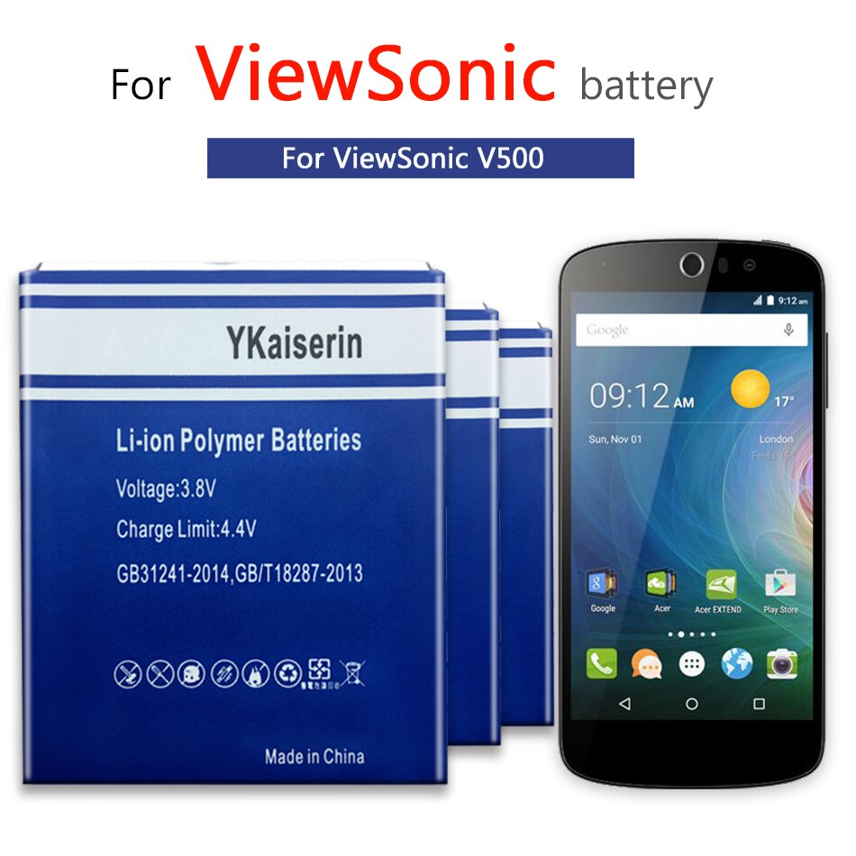 V500 mobiltelefon litium polymer erstatning trygt – Grandado