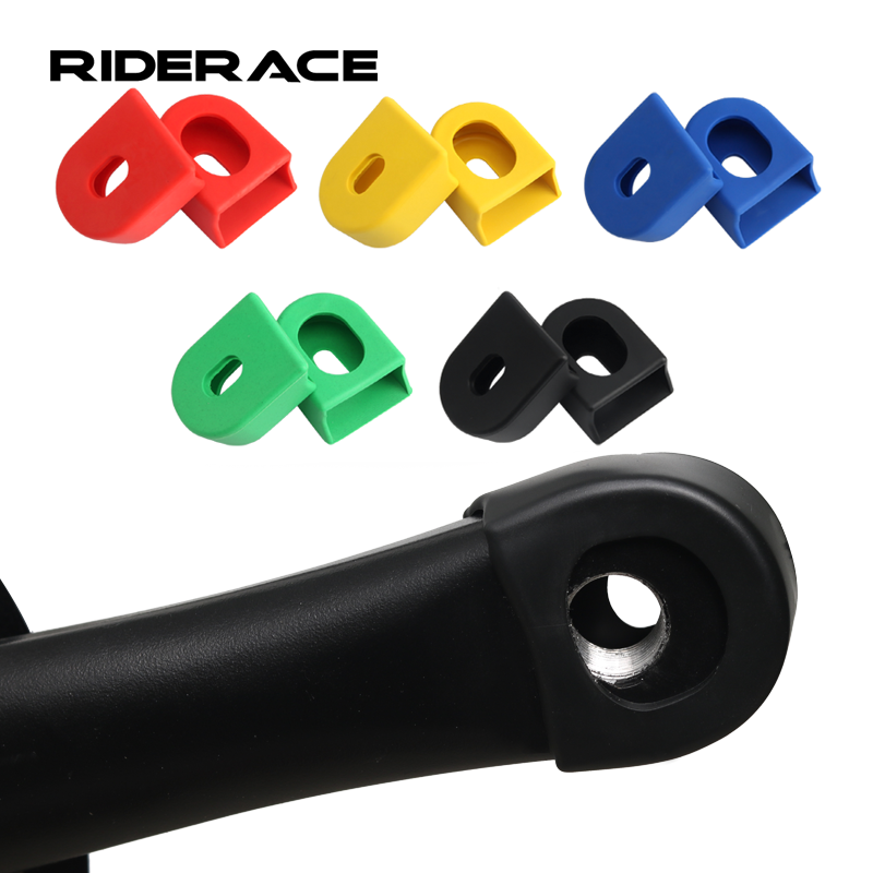 2 pçs protetores de pedaleira de bicicleta silicone mountain road bicicleta manivela braço protetor tampas resistente ao desgaste acessórios de ciclismo