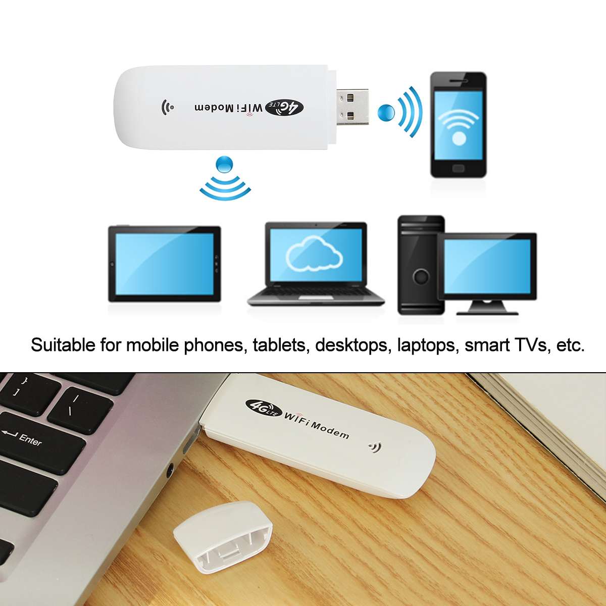 Wireless WiFi Router 150Mbps USB Modem Wireless Broadband Mobile-Hotspot LTE 3G/4G Entsperren Dongle mit SIM Slot Stick Datum Karte