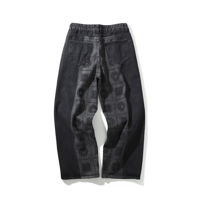 Pantalones de papá para hombre y mujer, Vaqueros anchos de camal ancho, lavado de hip hop desgastado West Coast
