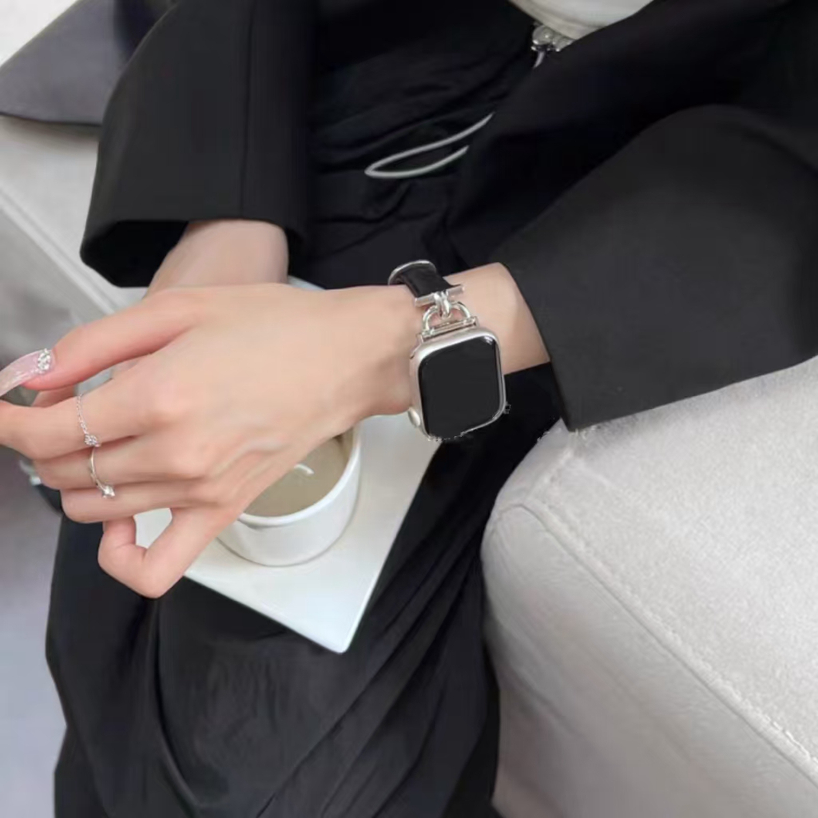 Lederen lus Correa Voor Apple Horloge band Serie Ultra 10/9/8/7/6/5/4/3/2/1 SE 38mm 40mm 41mm 42mm 44mm 45mm 46mm 49mm Band