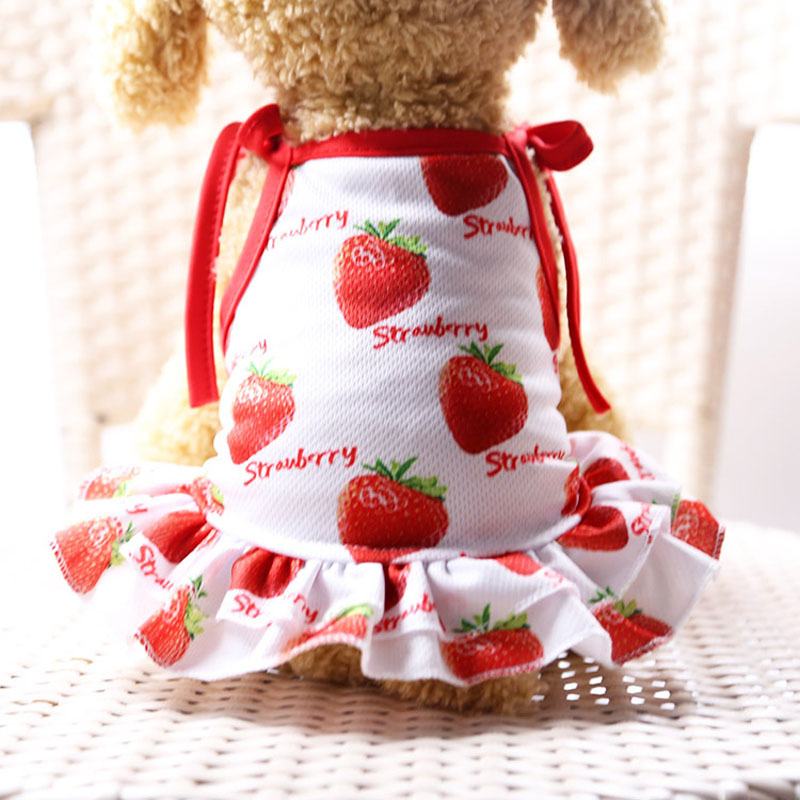 Zomer Hond Vest Rokken Kleding Puppy Hond Kat Jurken Kleding Zachte Katoenen Pet Dress Kleding Voor Kleine Middelgrote Honden Katten: red Dress / XL