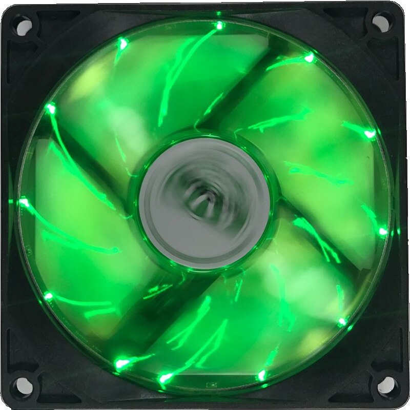 ARSYLID CPU 90mm 9 cm 9025 fan koelventilator computer case 4pin temperatuurregeling 9 cm fan: 4pin green Light