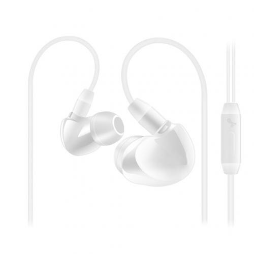 Sx538 draagbare subwoofer in-ear bekabelde oordopjes 3.5mm universele sport gaming muziek oordopjes met microfoon headset voor telefoon: Wit