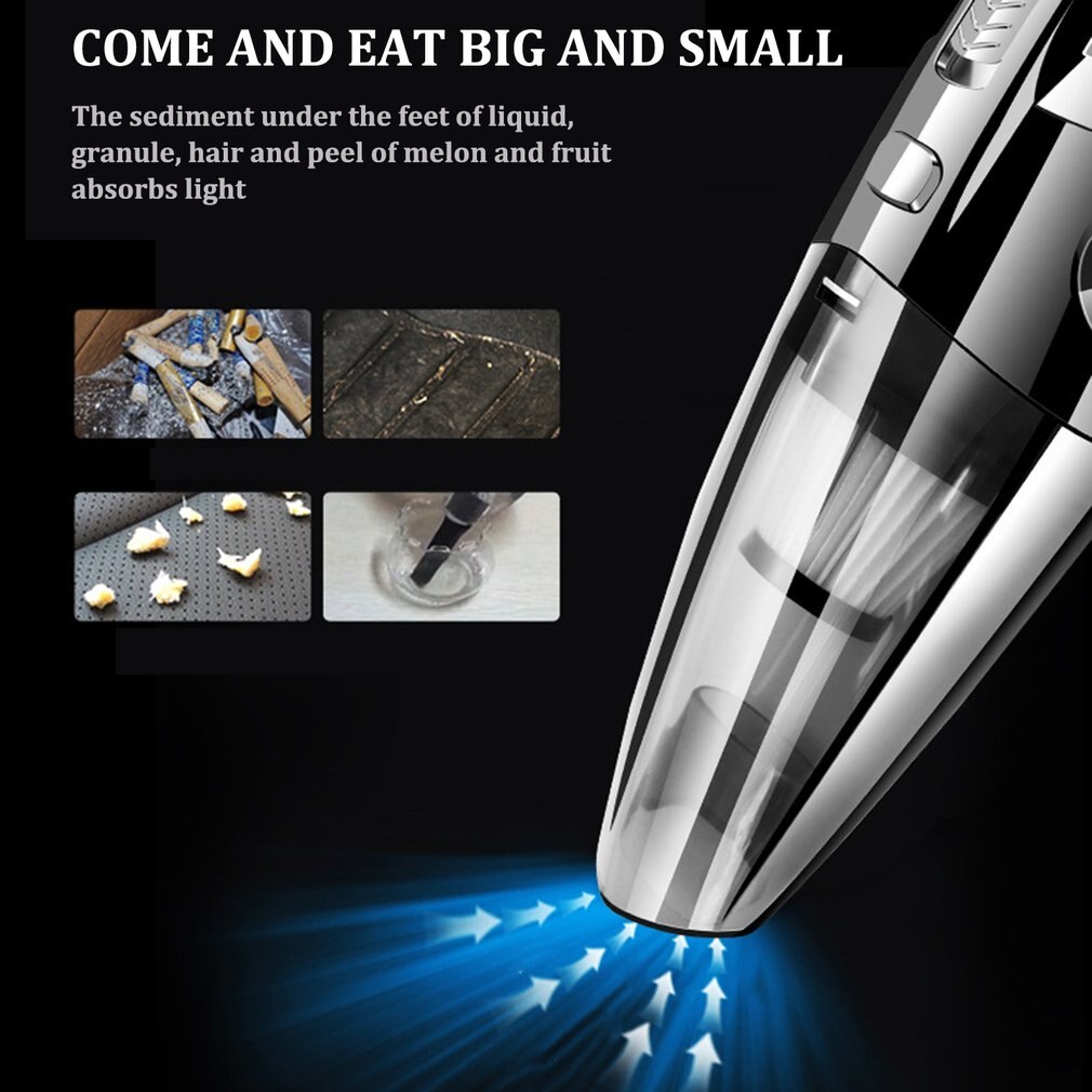 Car Vacuum Cleaner Wireless 6000Pa 12V Cordless Powerful Cyclone Suction Wet/Dry Vacuum for Auto Home Handheld Cordless Vacuums
