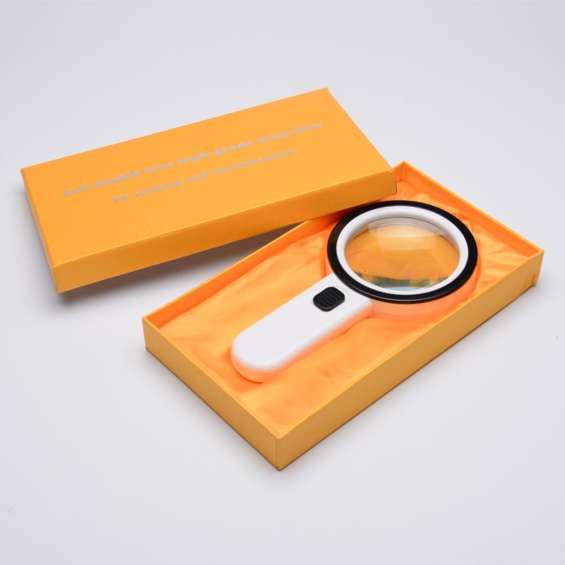 30X Reading Magnifier High-End Magnifying Glass With Led Light Portable Illuminated Magnifier Jewelry Loupe 12 LED Lupa Monocle