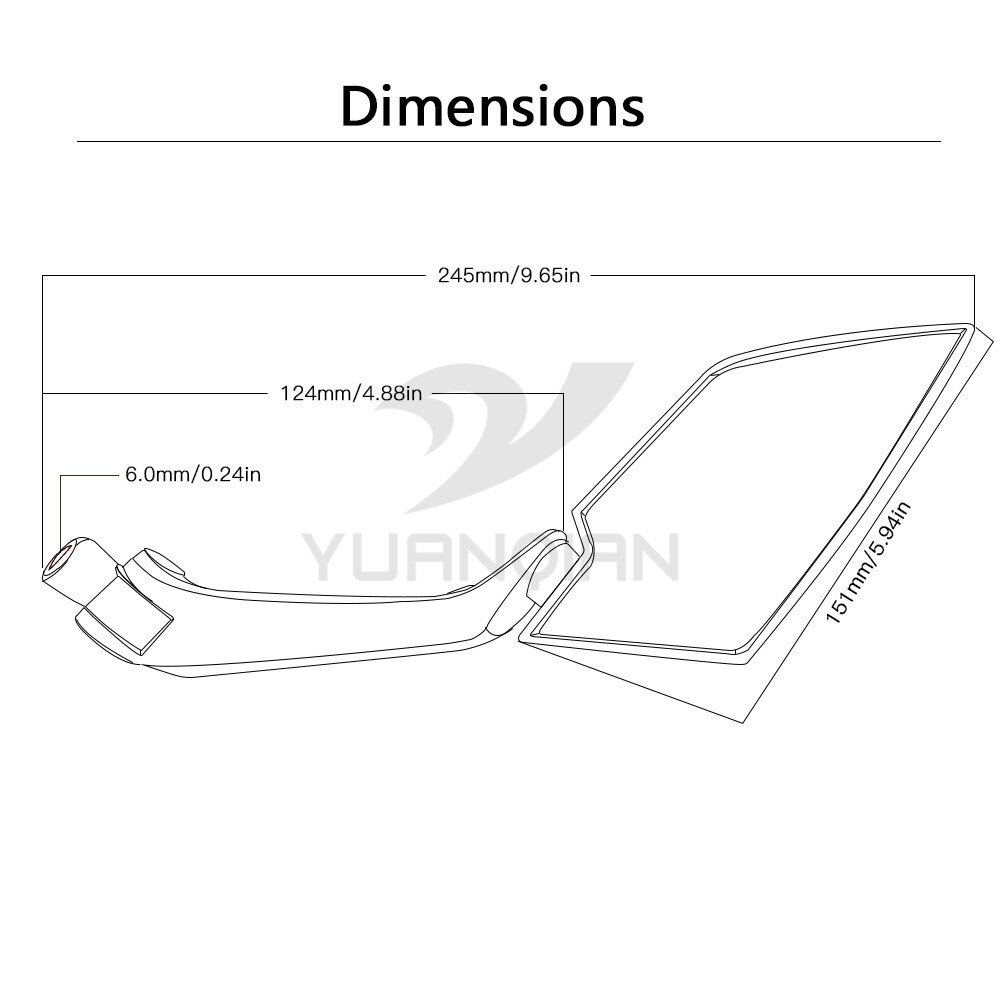 Motorbike Carbon Rearview Mirrors CNC Aluminum Motorcycle mirror For Honda CB 400 NC700 X NC700V CB500X CB500F CB600F CB650F