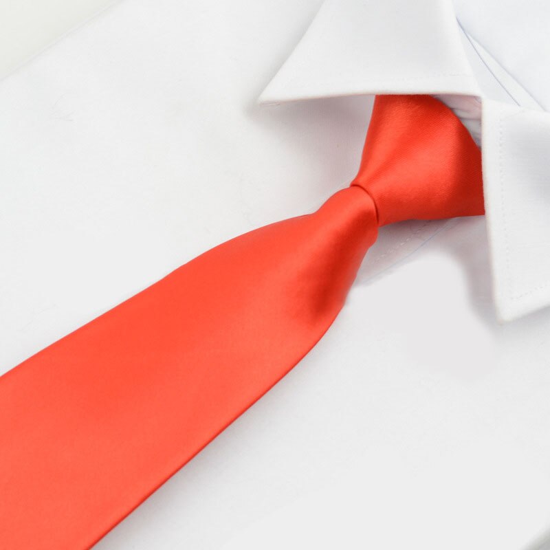 Formelle bånd til mænd klassisk polyester smal doven lynlås fest slips slank 8cm bryllup forretning mandlige afslappet gravata: Orange