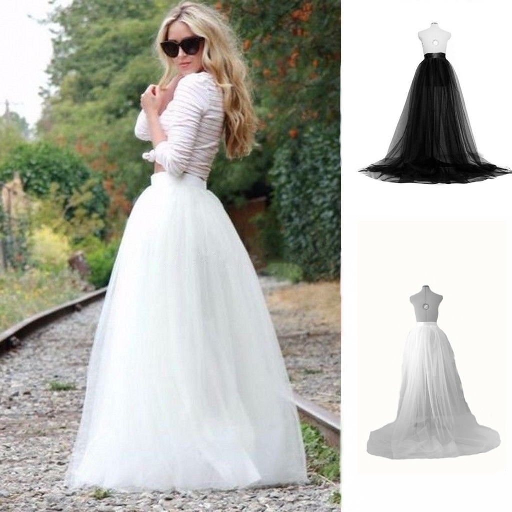 Vestido largo bohemio de gasa para mujer, faldas largas de tul con cordones, de cintura alta, para , boda y graduación