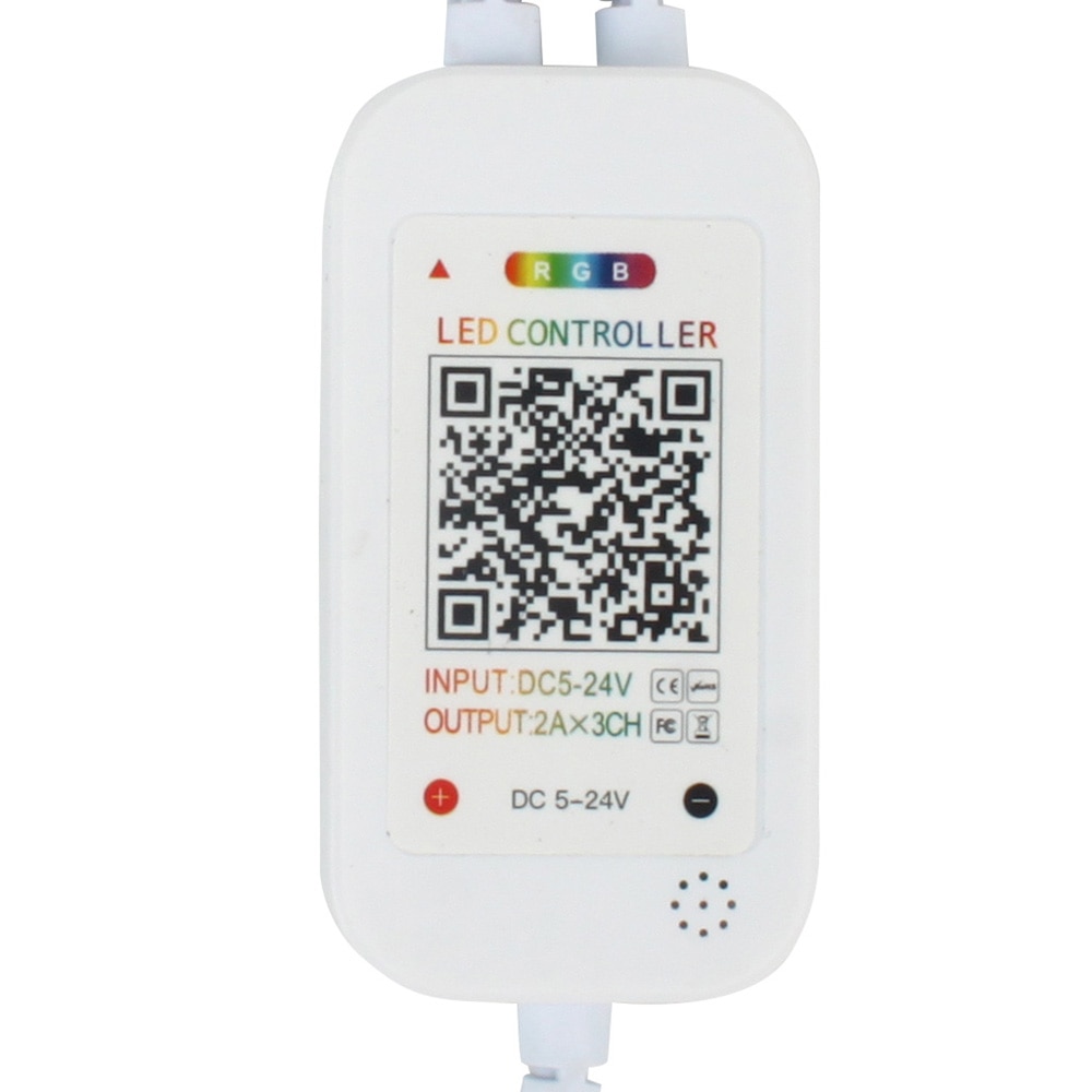 Bluetooth musikk rgb ledet kontroller Dobbel signal lydsensor med  ir 40 nøkler til 5050 3528 ledet rgb stripe lys ios / android  dc5v-24v