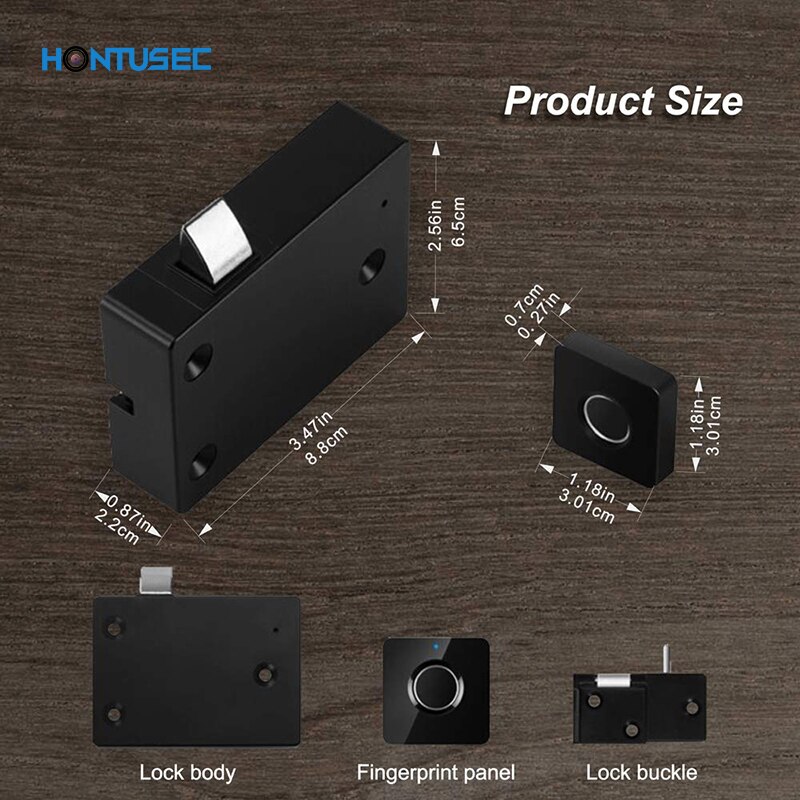 Fingerprint Lock Cabinet Locks Biometric Keyless Wooden Box Furniture Drawer Intelligent Electronic Suitable For Home &amp;Office