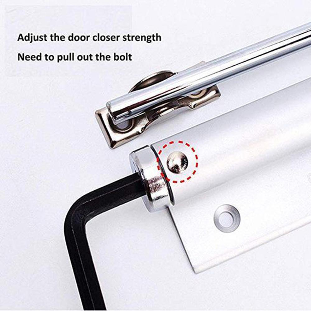 Door Closer Single Spring Strength Adjustable Surface Mounted Stainless Steel Automatic Closing Fire Rated Door Hardware QE