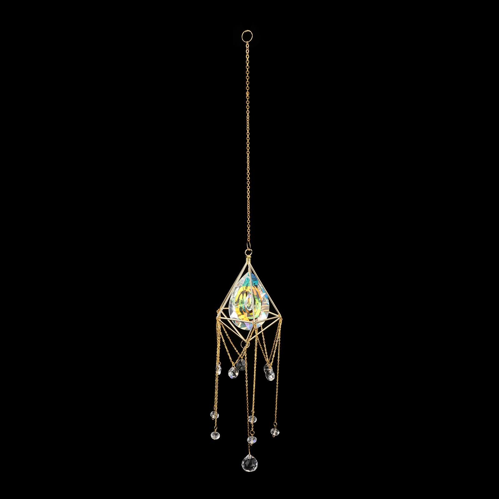 Carillón de viento de cristal para ventana colgante, decoración de prisma de coche, atrapamoscas de sol, fabricante de arcoíris, decoración de habitación