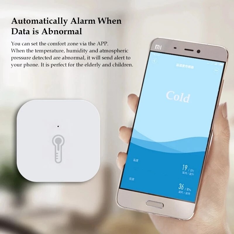 Newest Aqara Temperature Sensor Smart Air Pressure Humidity Sensor Smart Control Zigbee Connection For Xiaomi APP/Apple HomeKit