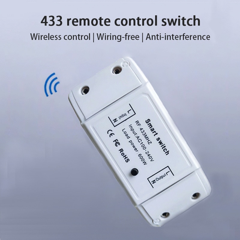 433 RF Smart Switch On-off Wireless Receiver Remote Control Switch Smart Home Modification Remote Control Switch TXTB1