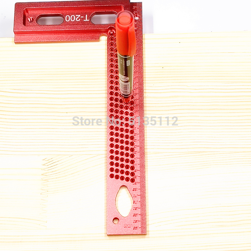 Precision Woodworking Scribe Aluminum Hole Scribing Gauge Carpenter Scriber Marking Device T-200 T-160 L Shape square Ruler