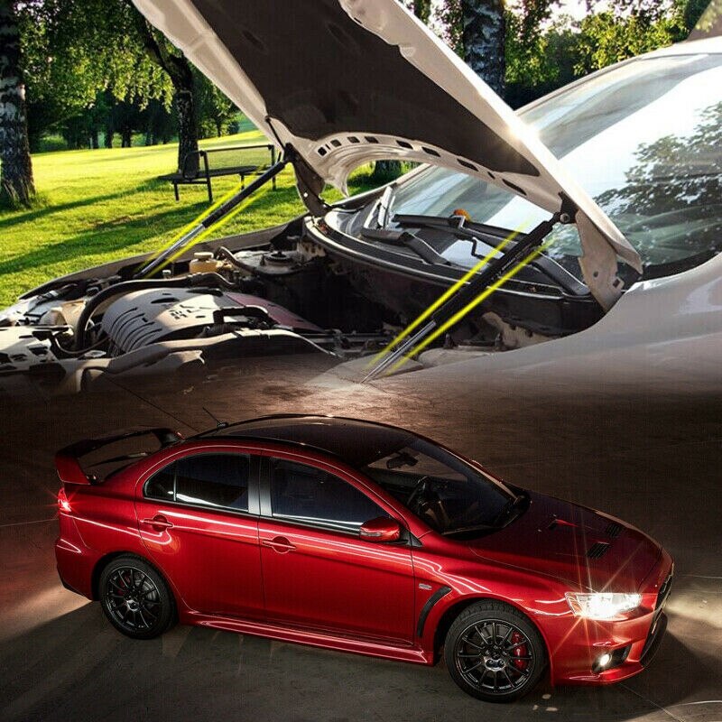 Black Front Engine Hood Lift Support Shock Struts for Mitsubishi Lancer 08-17
