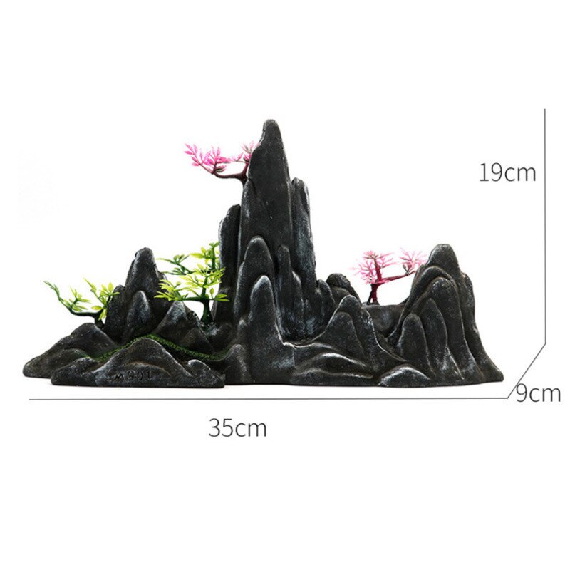 Rocas decorativas artificiales para acuario, paisajismo del tanque de peces, accesorios para acuascape, cueva de reptiles, camarones, ornamento de cueva escondite de piedra: 14