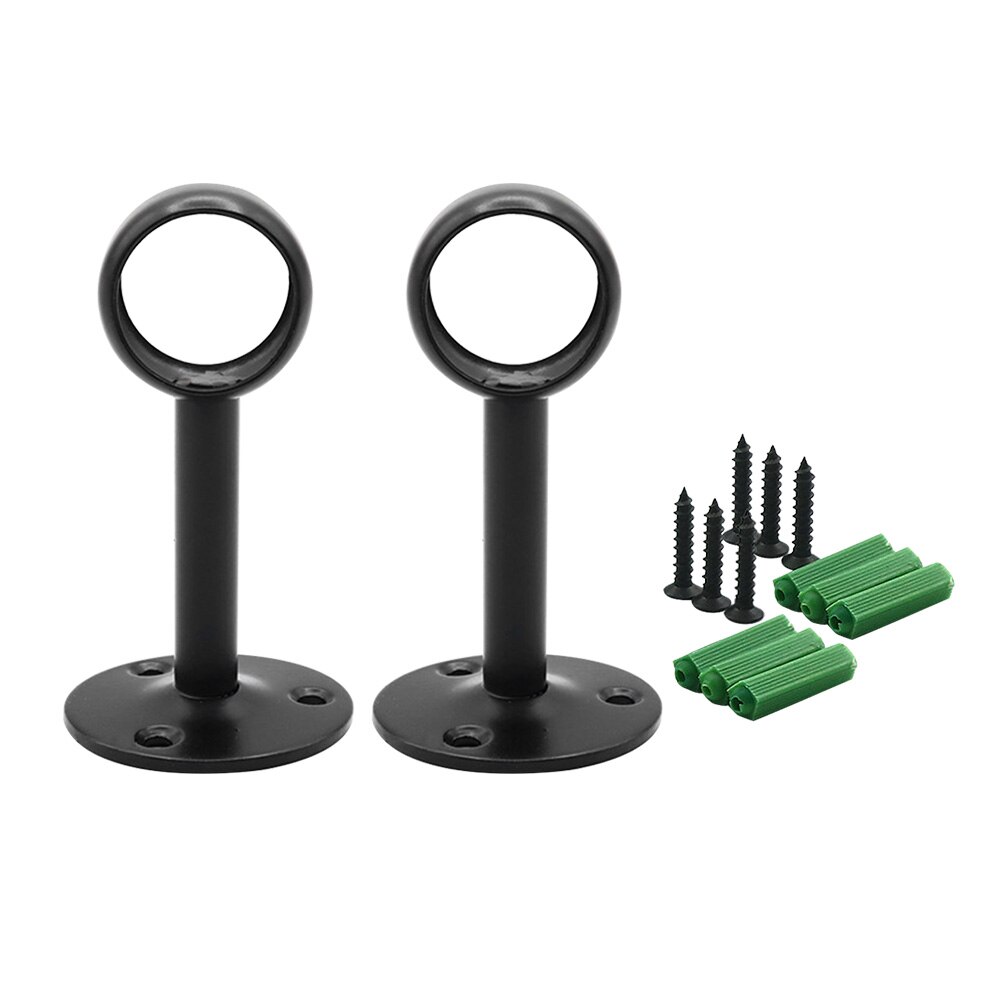 Heavy Duty Bedroom Wall Stainless Steel Home Hardware Flange Socket Accessories Ceiling Mount Easy Install Curtain Rod Bracket