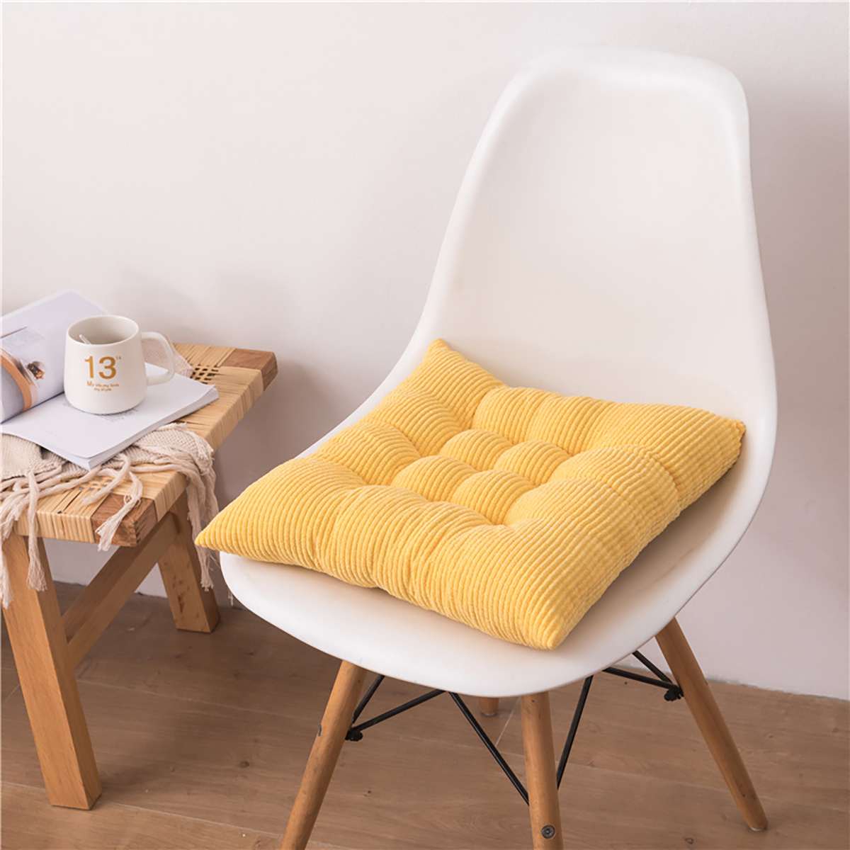 Puter til stoler gulv setepute tykkere tatami spisestuestolputer ensfarget hjemmedekorative sittesofa puter 45cm