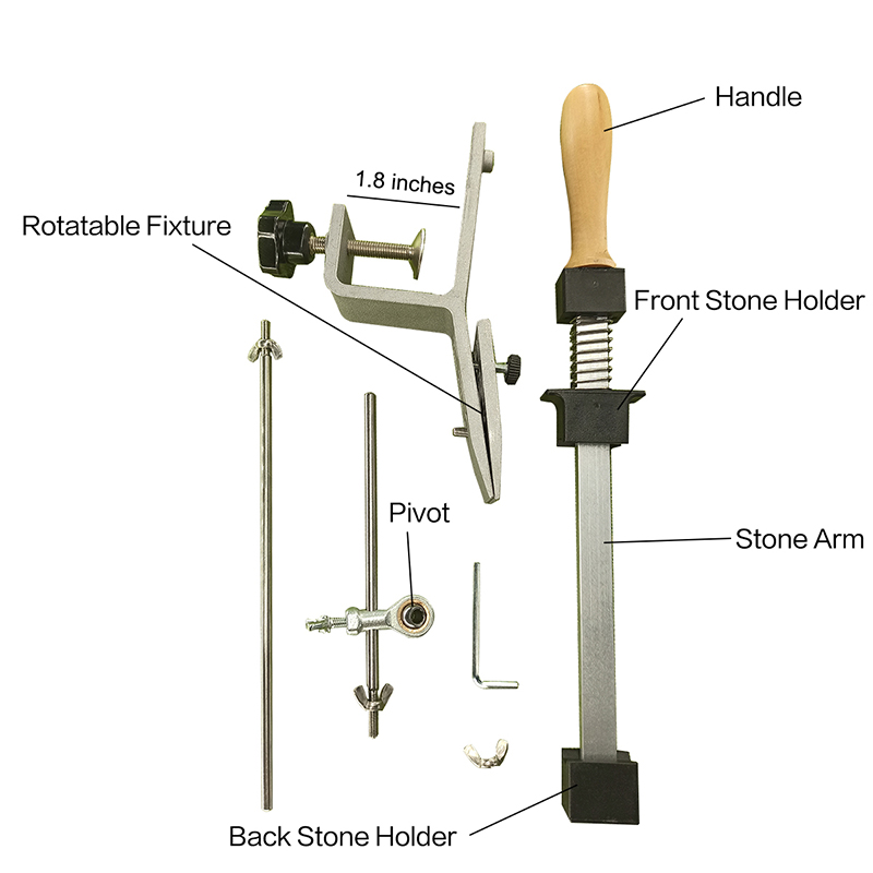 Sharpener Improved Fixed Angle Sharpener Knife Sharpener Sharpening System White Corundum Oil Stone GT