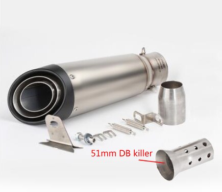 51mm 60mm Universal Motorcycle Exhaust Muffler Steel Pipe escape moto FOR gp project with DB killer gsxr 750 CBR10000 Z1000: a9-51mm