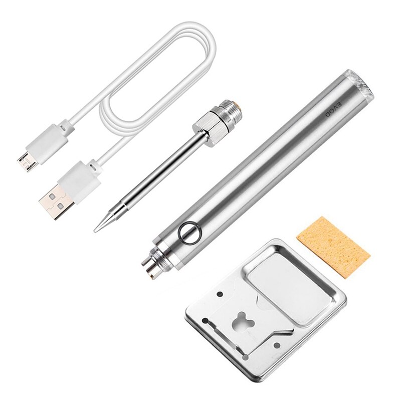 Wireless Soldering Iron Rechargeable Soldering Iron USB Soldering Iron 510 Interface Soldering Iron Tip: Paars