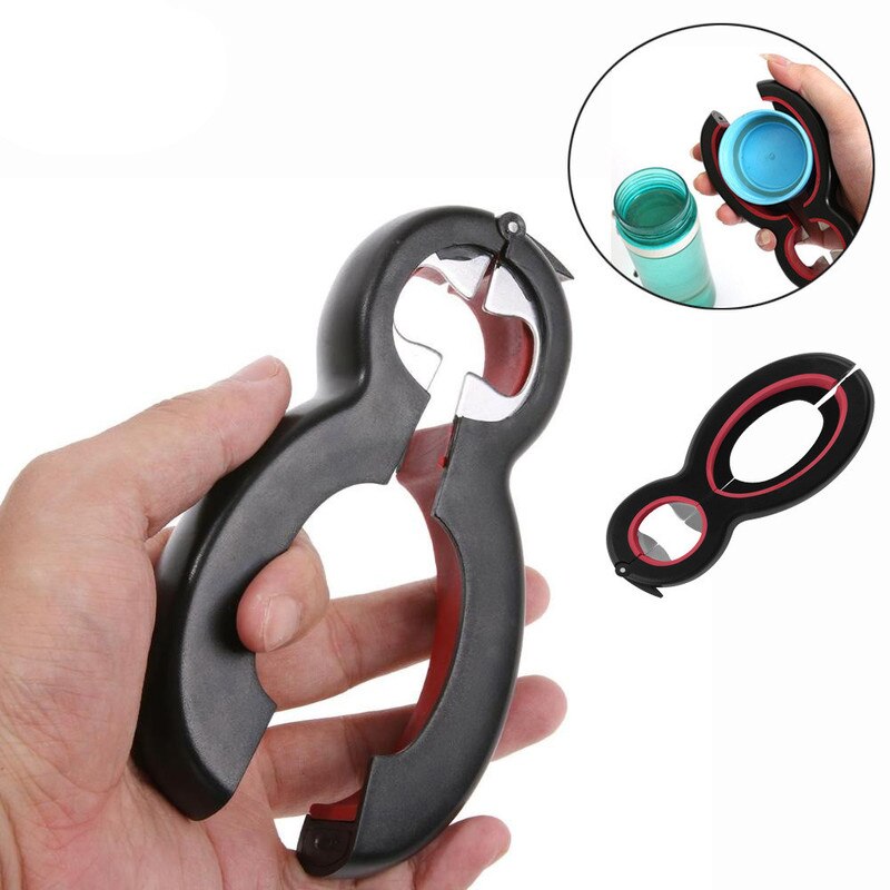 Küche Zubehör 6 in 1 Multifunktions Flasche Öffner Werkzeuge Dosenöffner Bahre Greifer Wein Bahre Deckel Twist aus Küche Spielereien