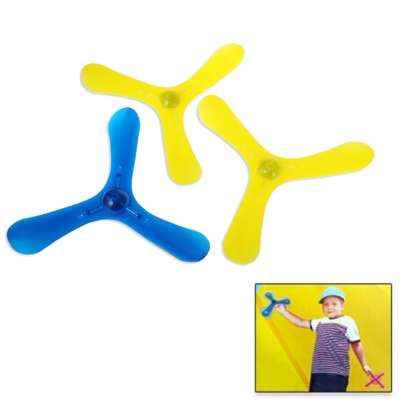 LED Light 3 Leaves Boomerang Outdoor Fun Toy Sport Throw Flying Toys