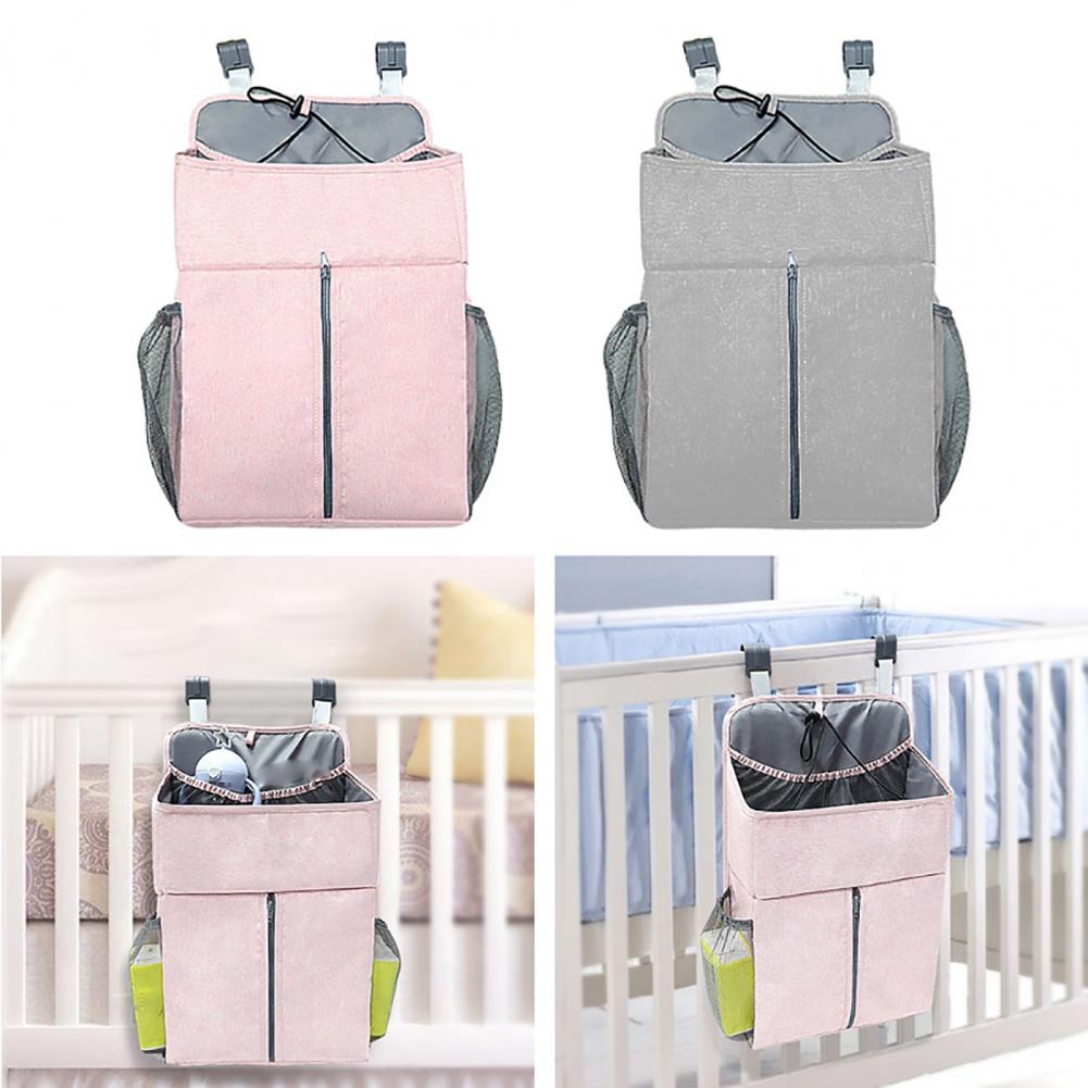 Kleinkind Multi-Funktion Lagerung Tasche Bett Organizer Große Kapazität Wasserdichte Flachs Nacht Hängende Lagerung Tasche für Baby Liefert