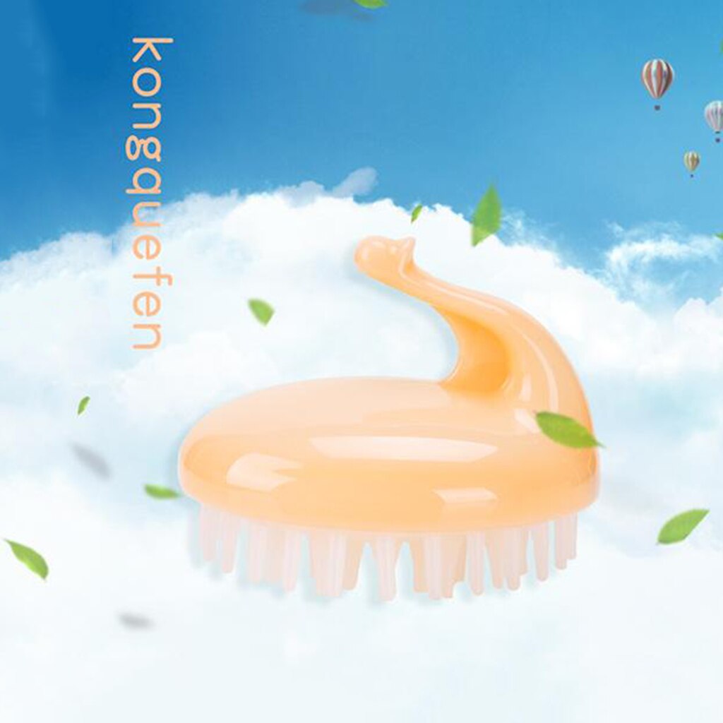 Baby Kids Manual Shampoo Brush Scalp Massage Brush Soft Silicone Exfoliate for Wife