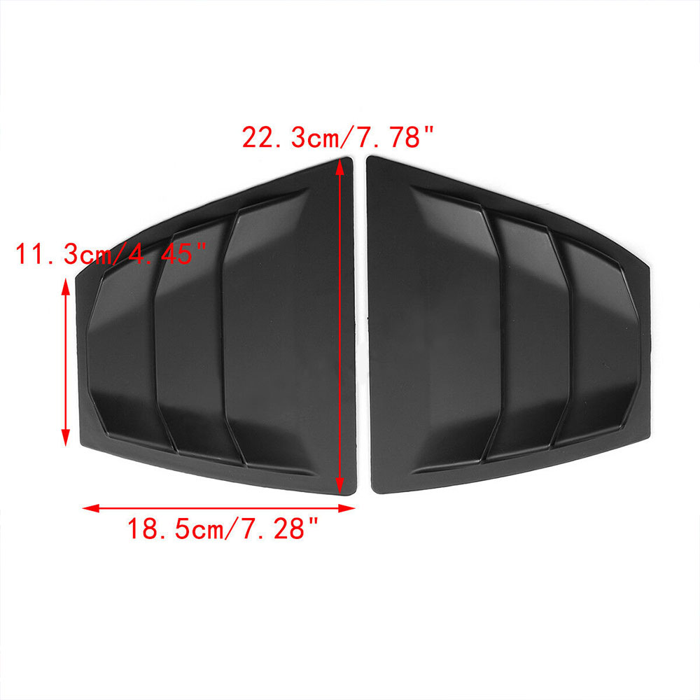 Persienne couverture garniture évents fenêtre persienne couverture véhicule Exerior 18.5 Cm X 22.3 Cm noir Stable côté persiennes couverture
