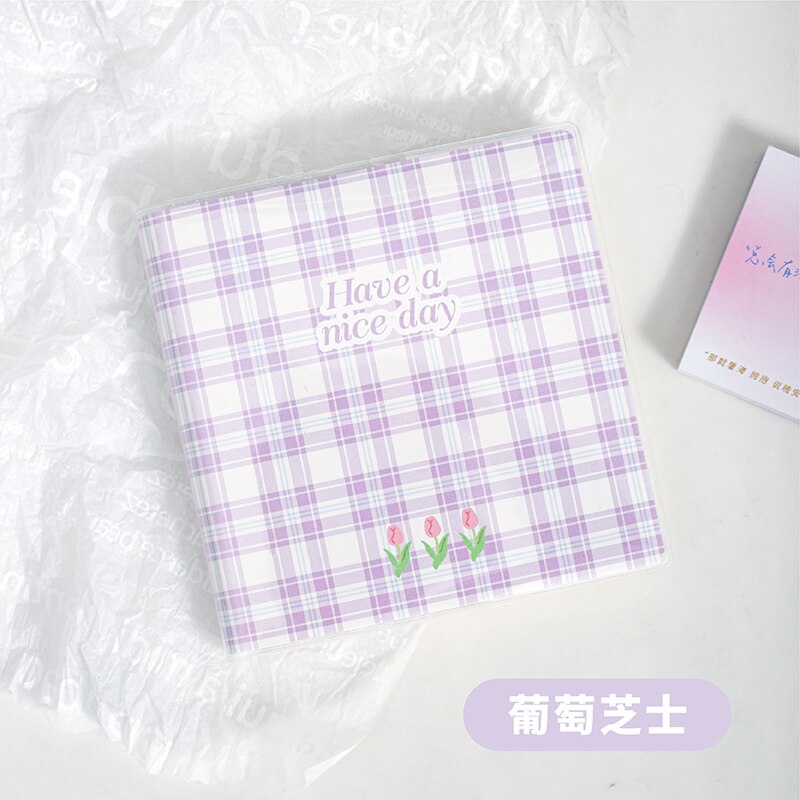 Yoofun-Cuaderno cuadrado con tapa de PVC para estudiantes, cuaderno , sencillo, diario, planificación diaria, lista de tareas, escuela, 120 hojas: c